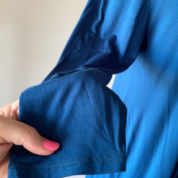 GIBSON LATIMER COLD SHOULDER LONG SLEEVE ASYMMETRICAL-STRETCH TUNIC SZ large - Picture 3 of 9